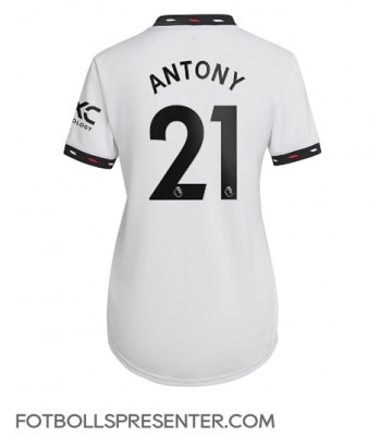 Manchester United Antony #21 Borta Matchtröja Dam 2022-23 Kortärmad